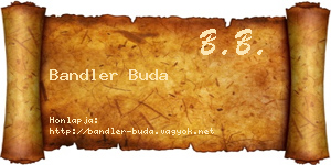 Bandler Buda névjegykártya